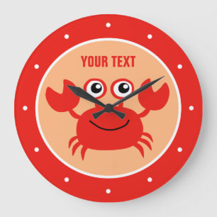 Happy Crab custom wall clocks