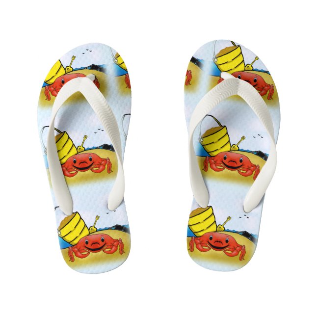 Happy Crab Flip Flops (Footbed)