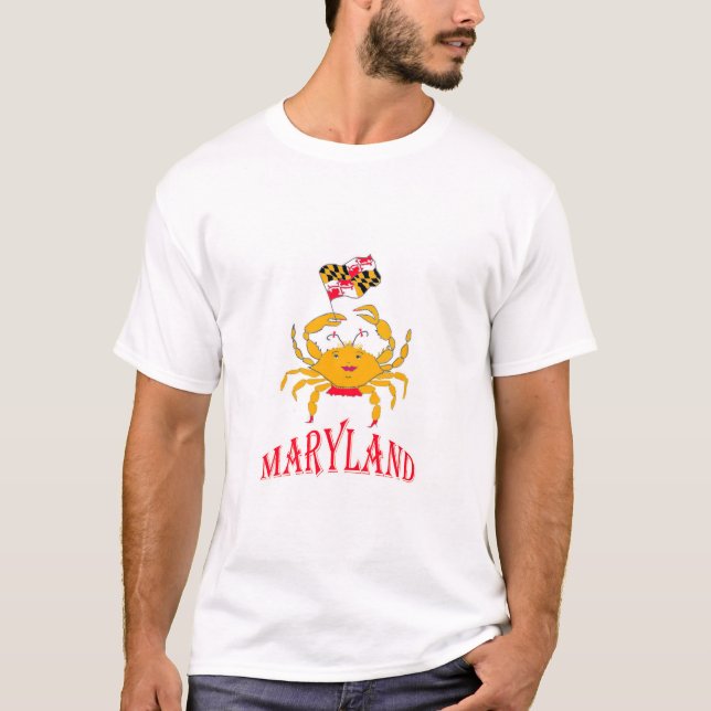 Happy crab in Maryland T-Shirt (Front)