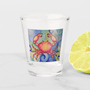 Happy Crab Shotglass Shot Glass