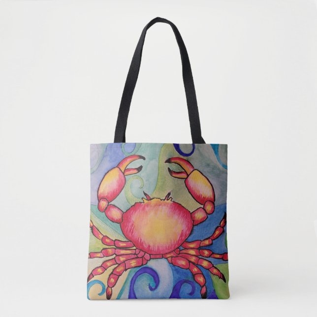 Happy Crab Tote Bag (Front)