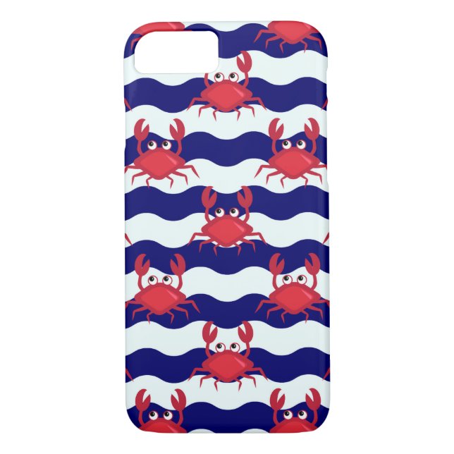 Happy Crabs Pattern Case-Mate iPhone Case (Back)