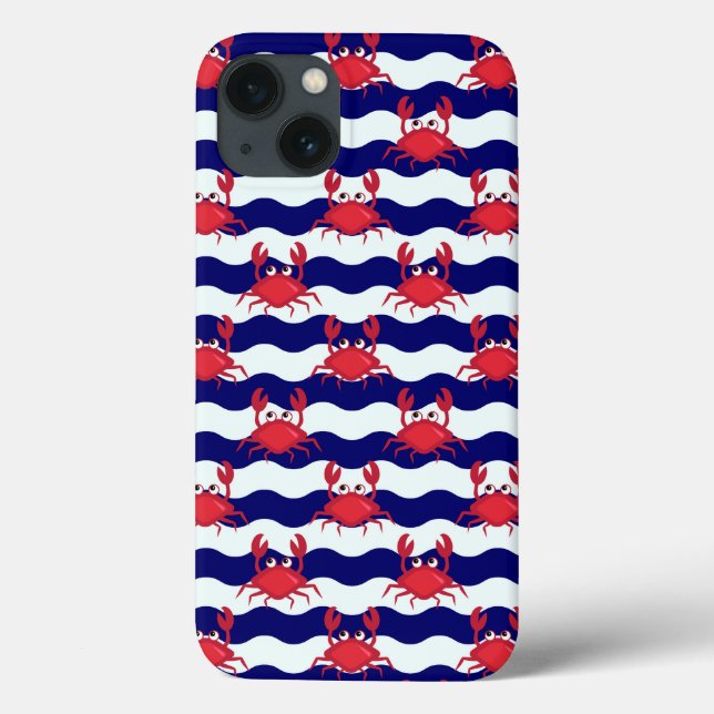 Happy Crabs Pattern Case-Mate iPhone Case (Back)