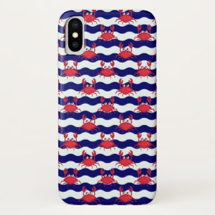 Happy Crabs Pattern iPhone X Case