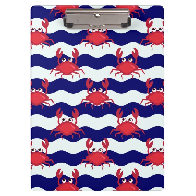 Happy Crabs Pattern Clipboard (Front)