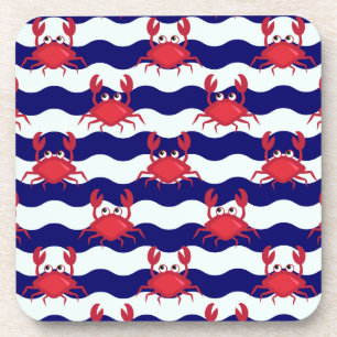 Happy Crabs Pattern Coaster