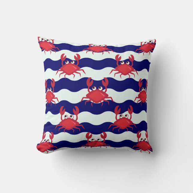 Happy Crabs Pattern Cushion (Front)