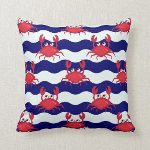 Happy Crabs Pattern Cushion