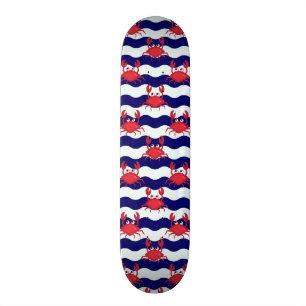 Happy Crabs Pattern Skateboard