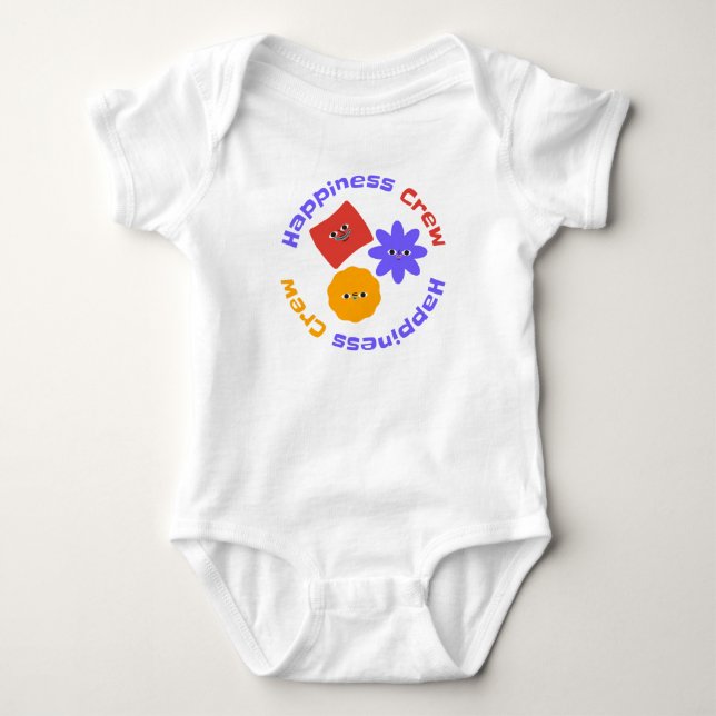 Happy Crew Figures Baby Bodysuit (Front)