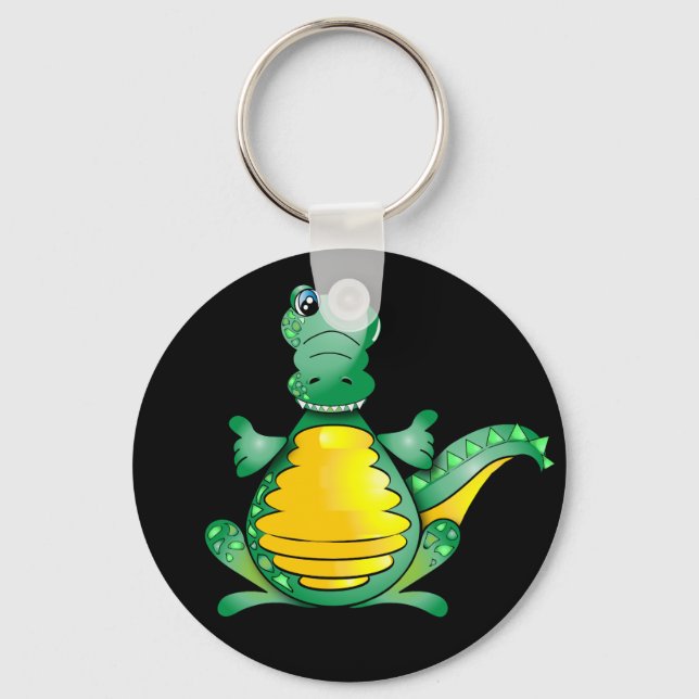 Happy crocodile key ring (Front)