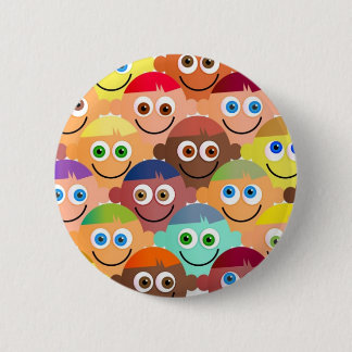 Happy Crowd 6 Cm Round Badge