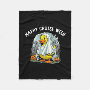 Happy Cruise Ween Quack Or Treat Cruise Ducks Fun Fleece Blanket