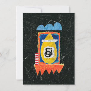 Happy Cry Greeting Card - Abstract Art