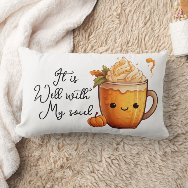 Happy Cup  Lumbar Pillow (Blanket)