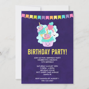 Happy Cupcake and Ice Cream Birthday Party