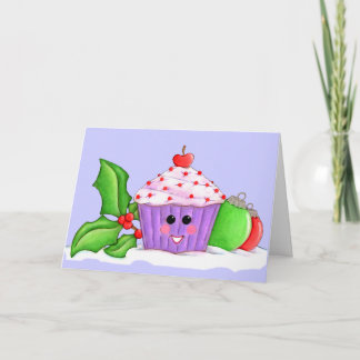 Happy Cupcake Christmas Holiday Card