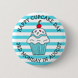 Happy Cupcake Day August Food Holiday 6 Cm Round Badge