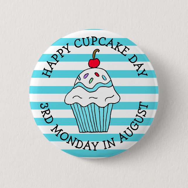 Happy Cupcake Day August Food Holiday 6 Cm Round Badge (Front)