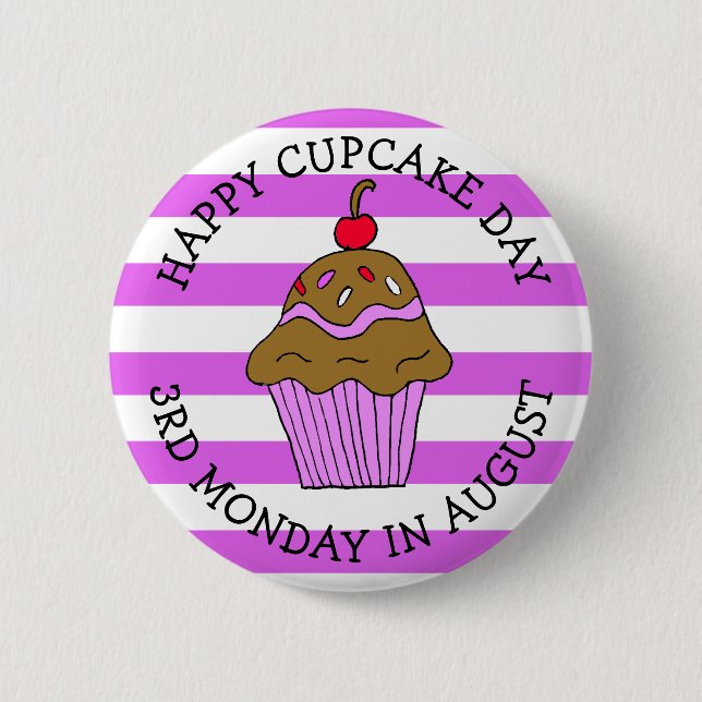 Happy Cupcake Day August Food Holiday 6 Cm Round Badge (Front)