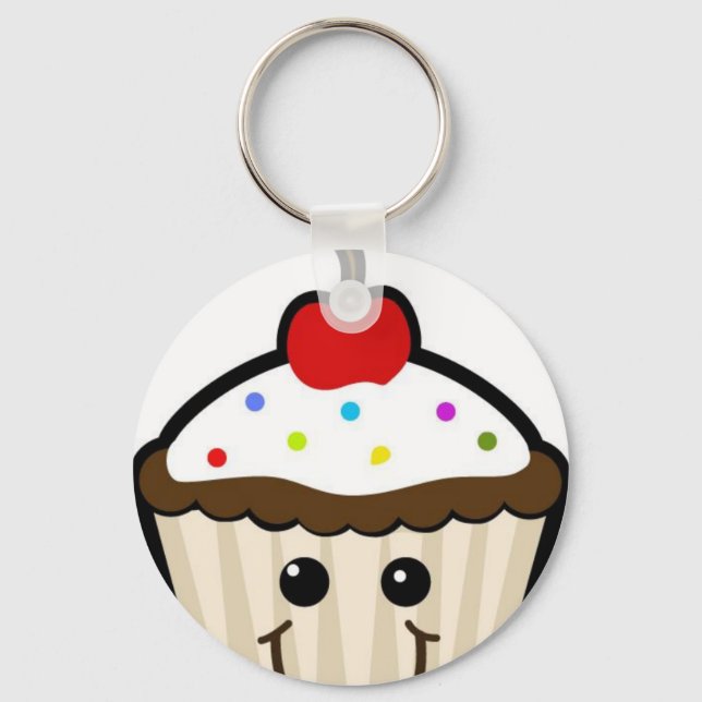Happy Cupcake Key Ring (Front)