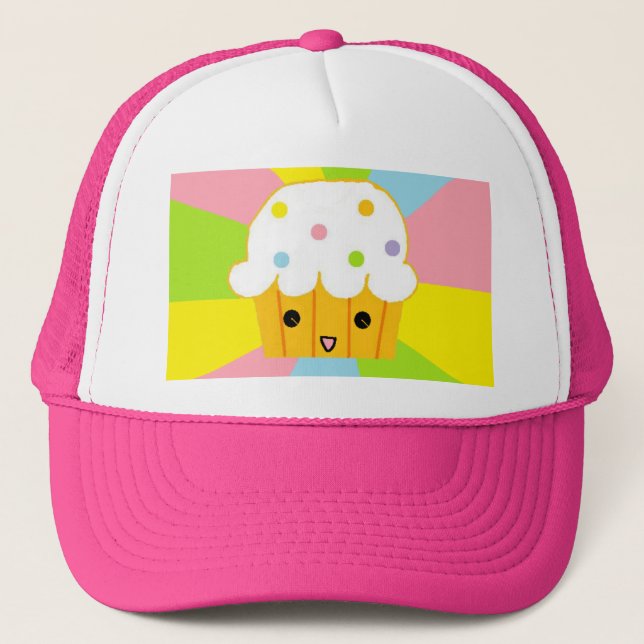 Happy Cupcake Trucker Hat (Front)