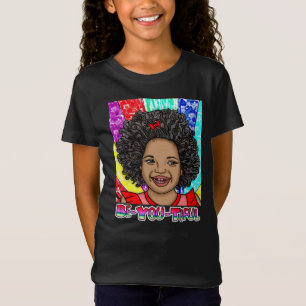 Happy Curls   Digital Art   African-American Girl  T-Shirt