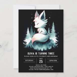 Happy Custom Wolf Birthday Invitation