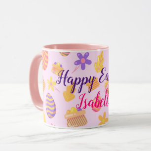 Happy Customise Purple Easter Mug