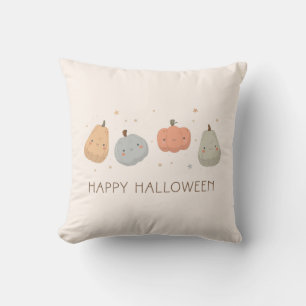 Happy Cute Pumpkin  Design Throw Pillow