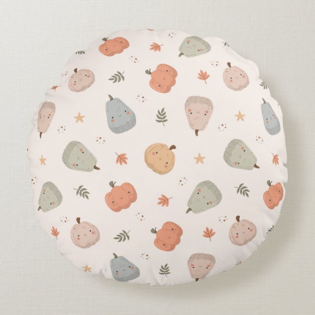 Happy Cute Pumpkin Pattern - Pillow Case (Front)