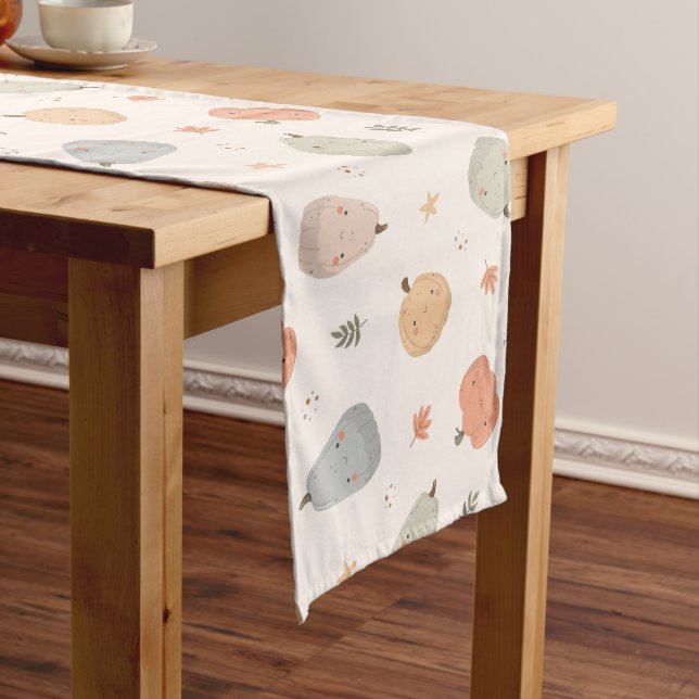 Happy Cute Pumpkin Pattern - Table Runner (In Situ)