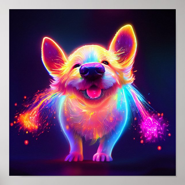 Happy cute puppy poster (Front)