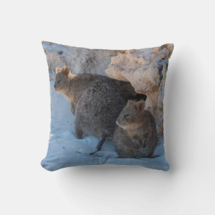Happy & Cute Quokkas on the Beach Cushion