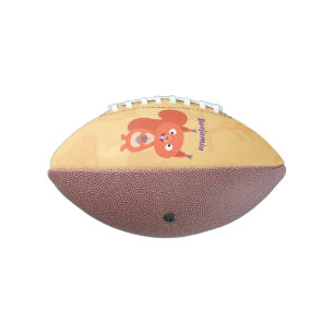 Happy cute red squirrel cartoon illustration american football