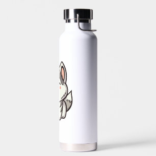 Happy cute Siberian husky dog Water Bottle