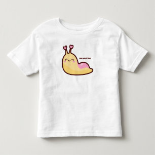Happy Cute Slug Personalised Text Toddler T-Shirt