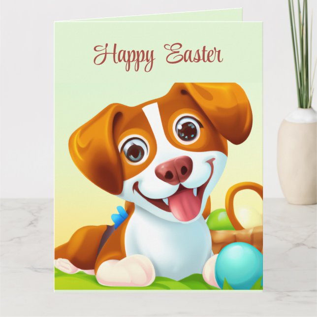 Happy Cute Smiling Dog Card (Front)