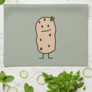 Happy Cute Smiling Potato Tea Towel
