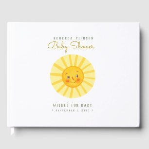 Happy Cute Sun Baby Shower Guest Book