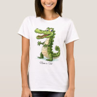 Happy Cute Wild Crocodile Jungle Trees Women
