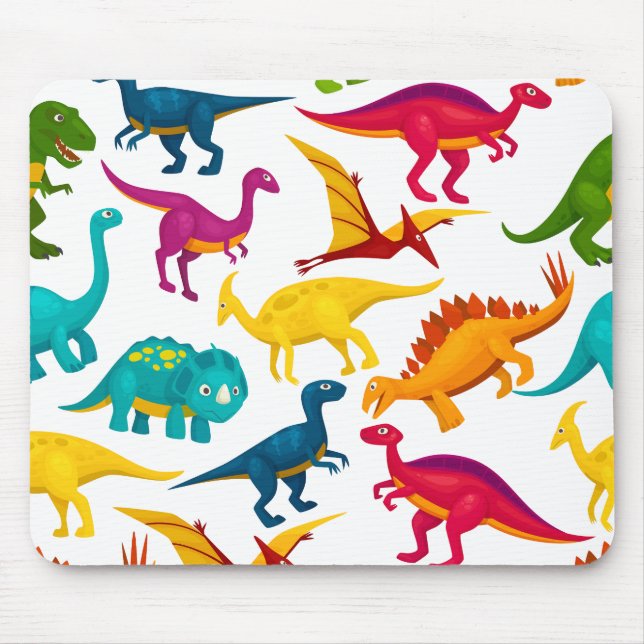 Happy cuteDino  Mouse Mat (Front)