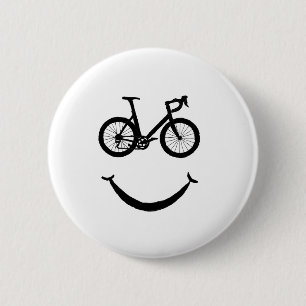 Happy Cycling Riding Bicycle Clipart BikingClipArt 6 Cm Round Badge