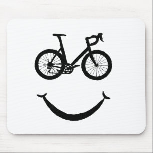 Happy Cycling Riding Bicycle Clipart BikingClipArt Mouse Mat