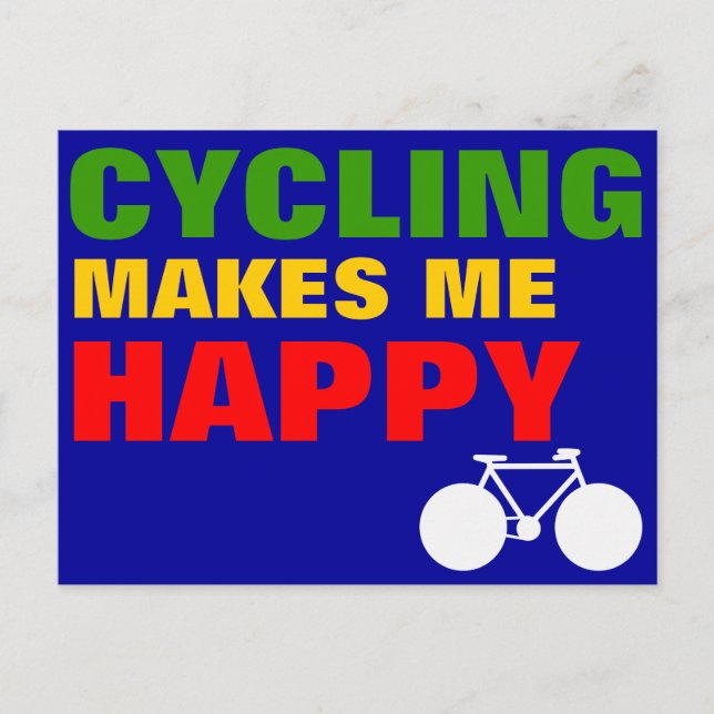 happy cyclist postcard (Front)
