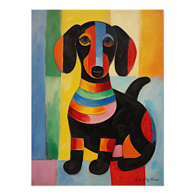 Happy Dachshund Dog 03 - Kaori Poster (Front)