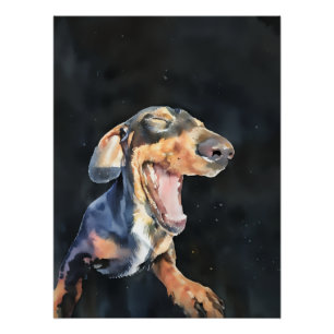 Happy Dachshund Poster