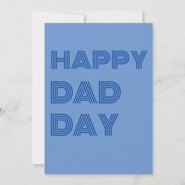 Happy Dad Day - Father's Day Greeting Card, Simple Holiday Card (Front)