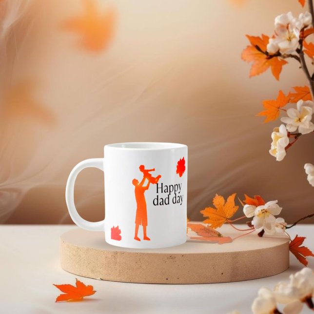 Happy Dad Day Mug – Father & Child Silhouette Gift (Creator Uploaded)