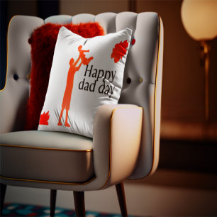 Happy Dad Day Mug – Father & Child Silhouette Gift Cushion